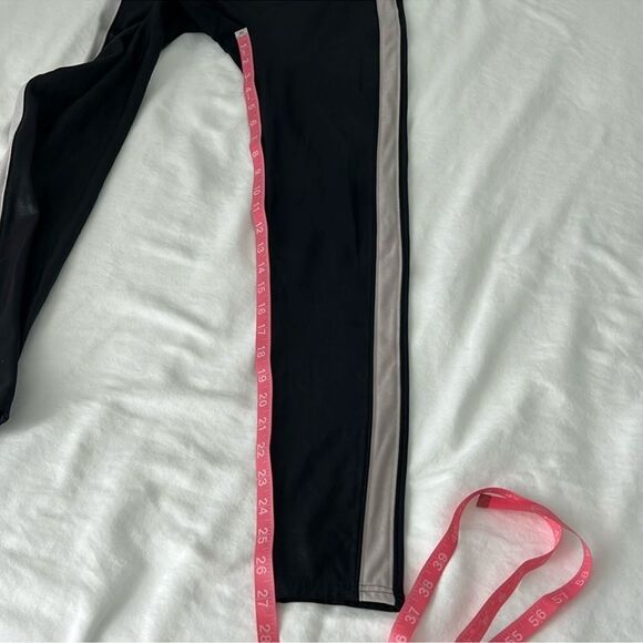 Spanx Black Faux Leather Side Stripe High Waist Leggings Size Large - Picture 3 of 9